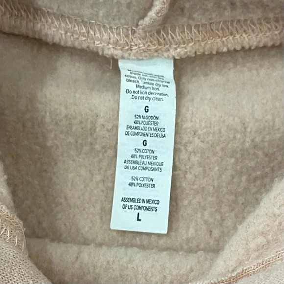 Pink Cropped Hooded Sweatshirt Long Sleeve Strong By Summer Hoodie - Picture 3 of 7